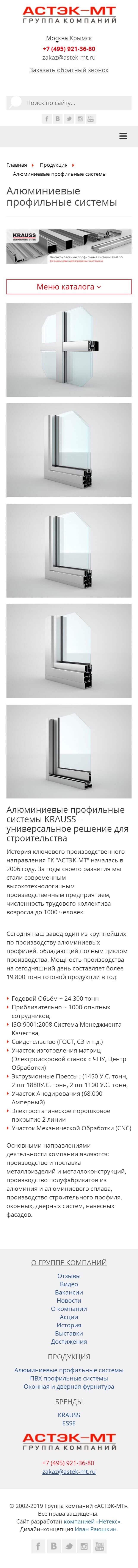 image of the mobile version of the site «Astek»