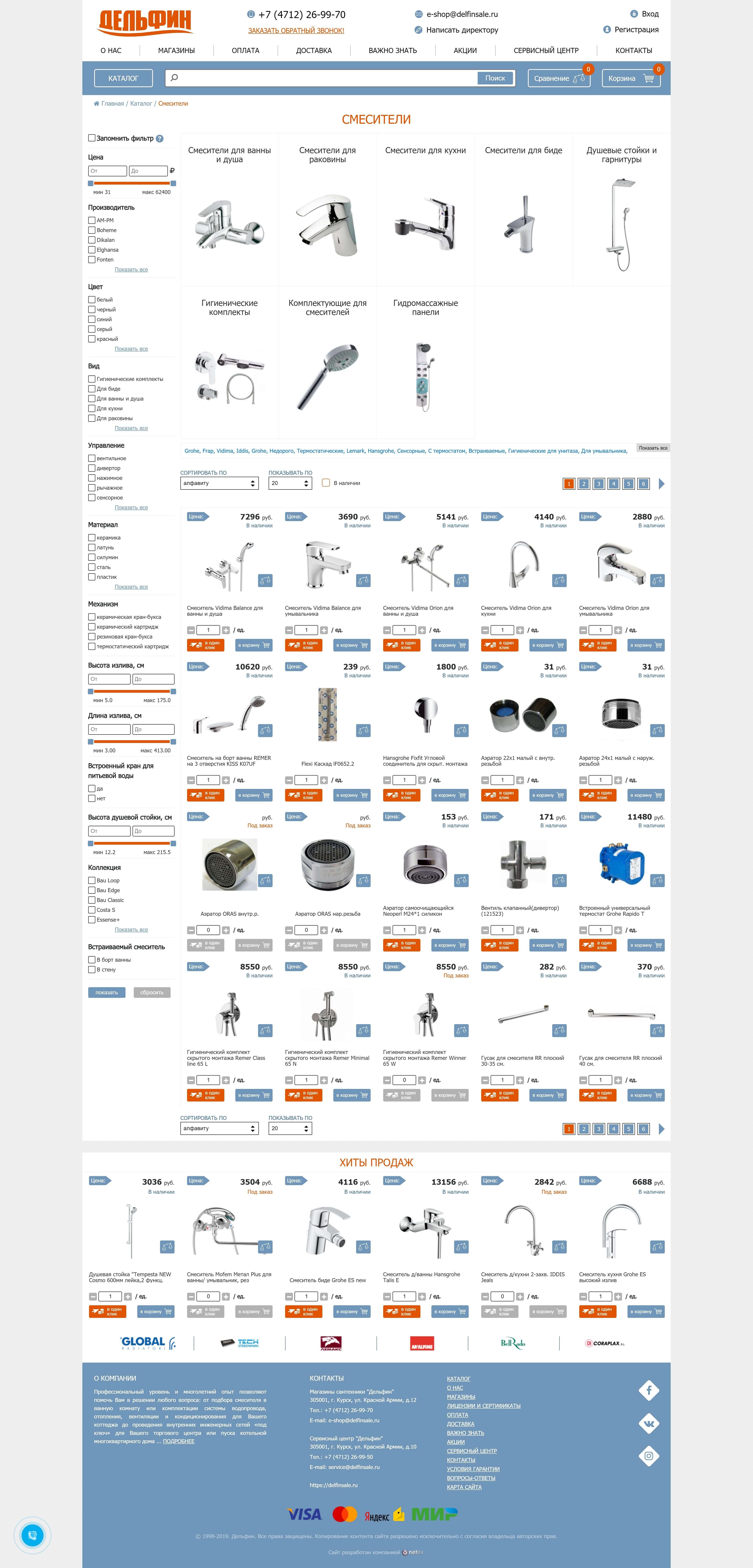 image of the desktop version of the site «Delfin»